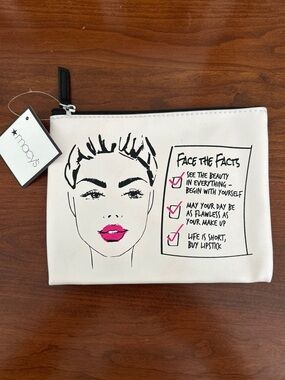 Macy's "Face the Facts" Makeup Bag - Hot Pink Lining | Brand New